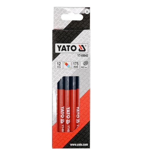 Zimmermannsbleistift Set 12 tlg. rot/blau Bleistifte technisch Maurer Zweifarbig