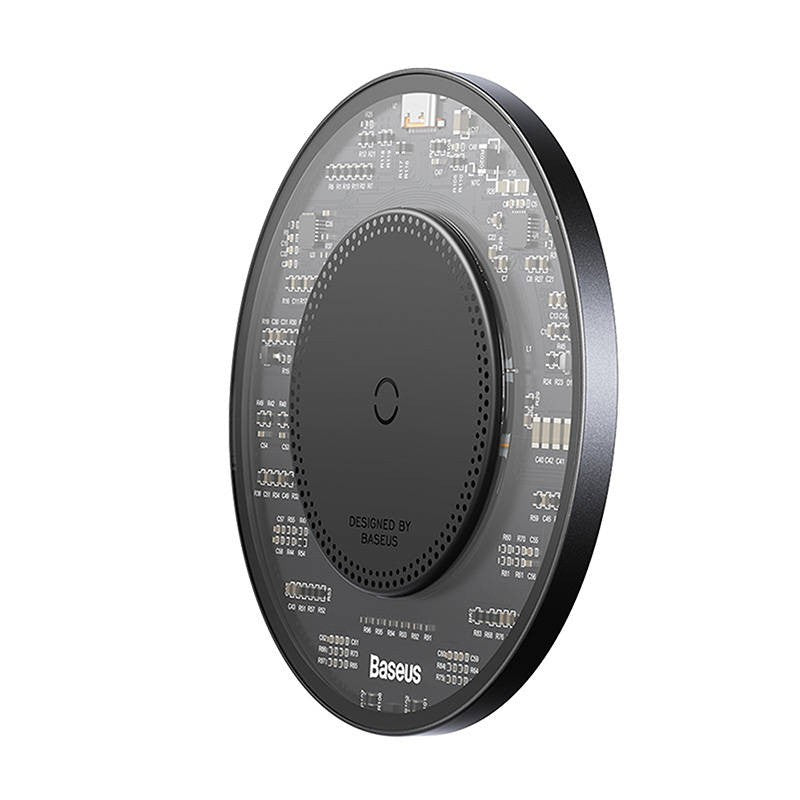 baseus Induktion Ladegerät Qi Kabellos Wireless Charger 15W Schwarz USB-C