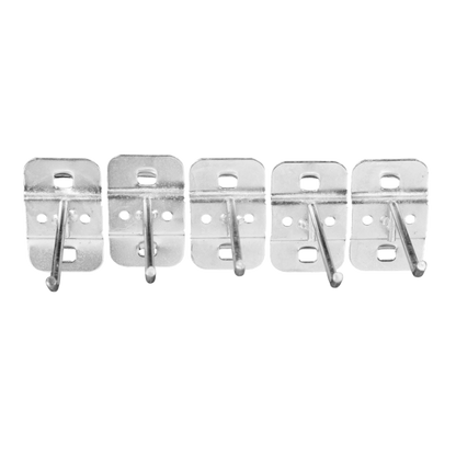 Haken für perforierte Platten  5tlg. Set Metall Lochplattenhaken Lochwandhaken