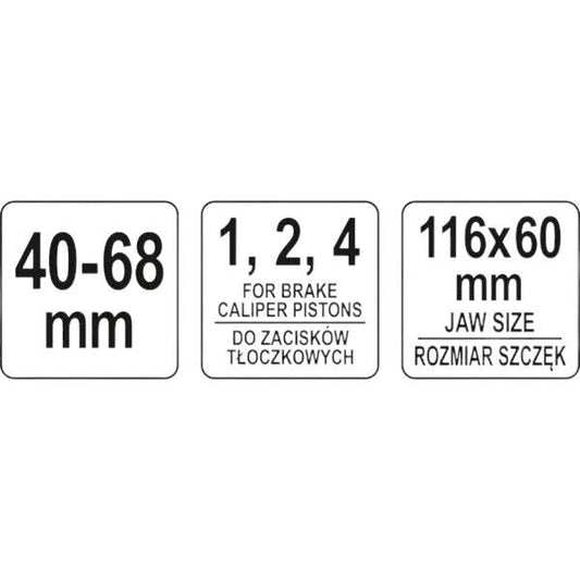 Yato YT-06805 Bremskolbenrücksteller Bremskolben zurück drücken Bremsen Werkzeug
