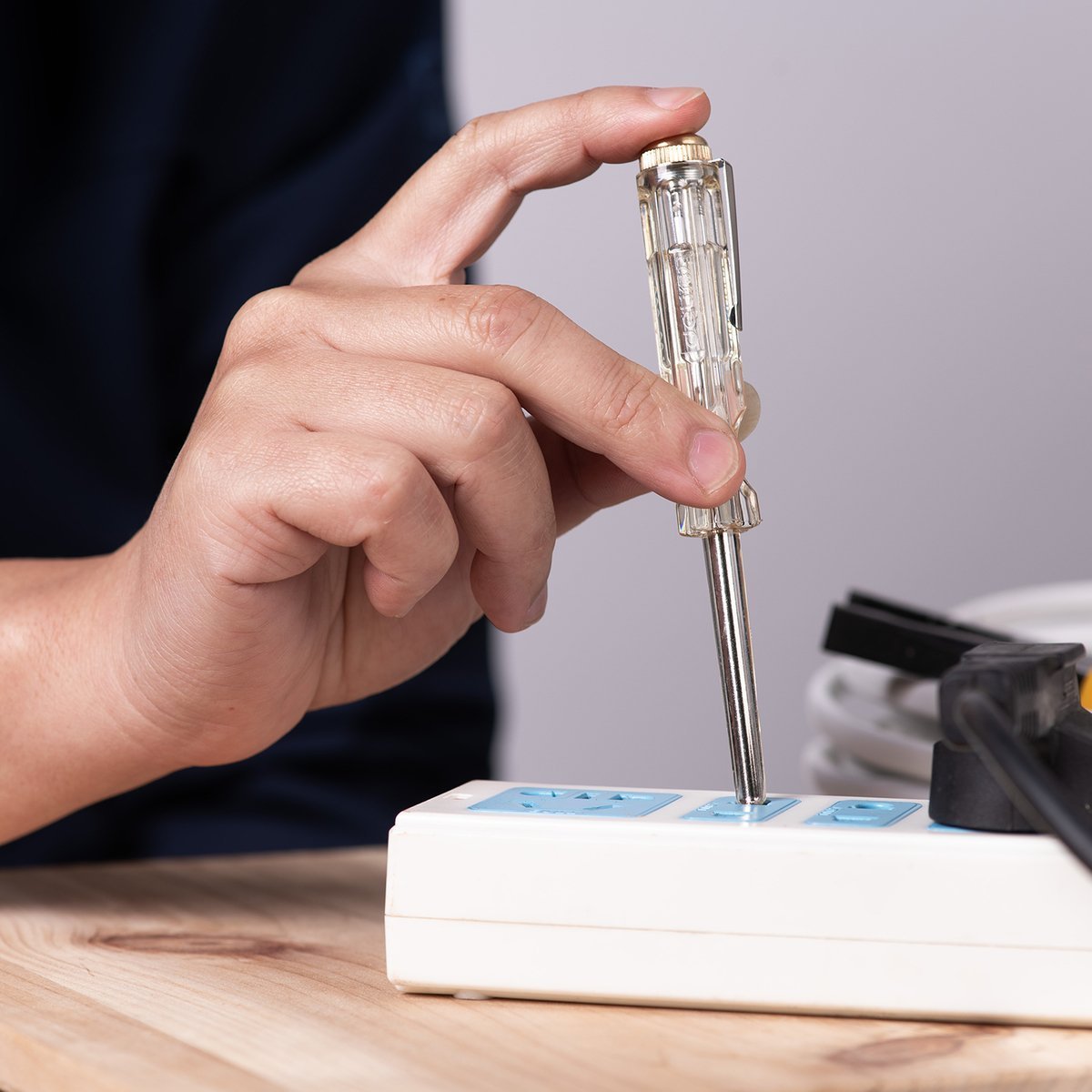 Phasenprüfer Stromprüfer 120-150V 140mm Spannungstester Prüfer Schraubendreher