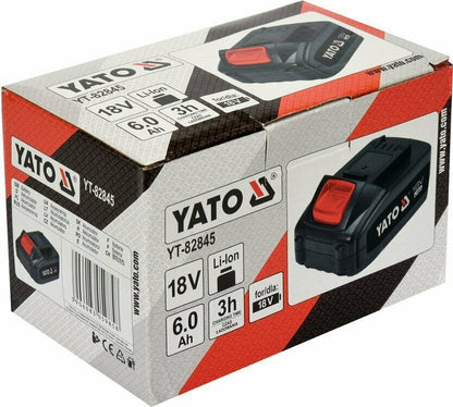 Yato YT-82845 Ersatz Akku 18V 6Ah Li-Ion Ladestand LED-Anzeige Original Accu