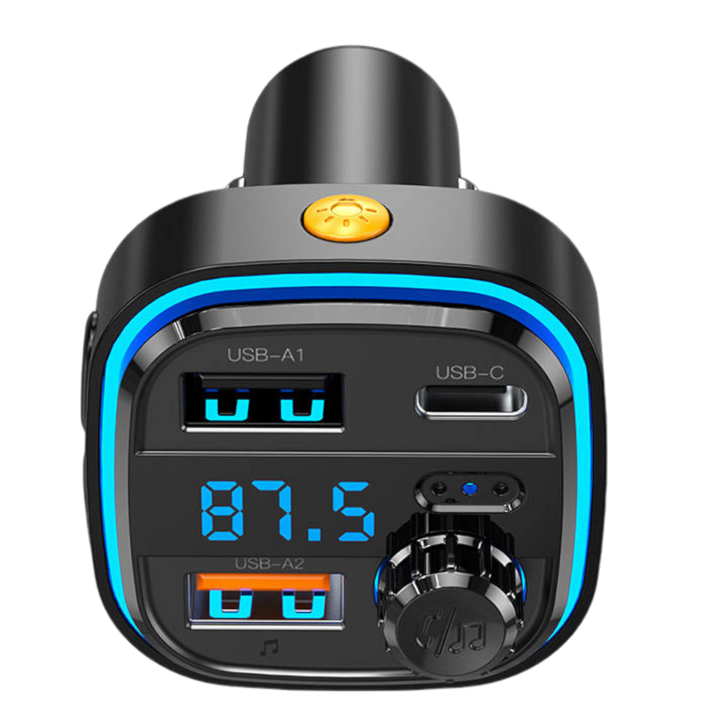 FM Transmitter Auto Radio Adapter 2x USB-A USB-C KFZ Ladegerät Bluetooth 5.0