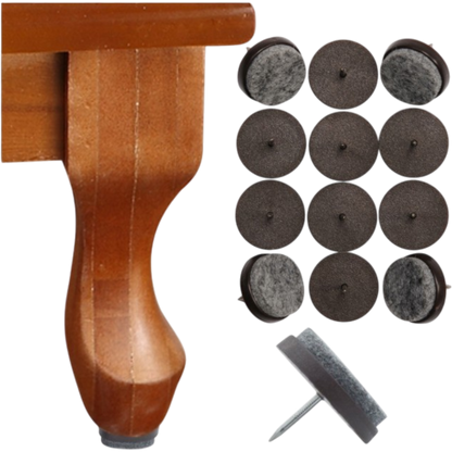 12x Filzgleiter Möbelgleiter robust Filz Stuhlgleiter Gleiter Nagel 20mm Schutz