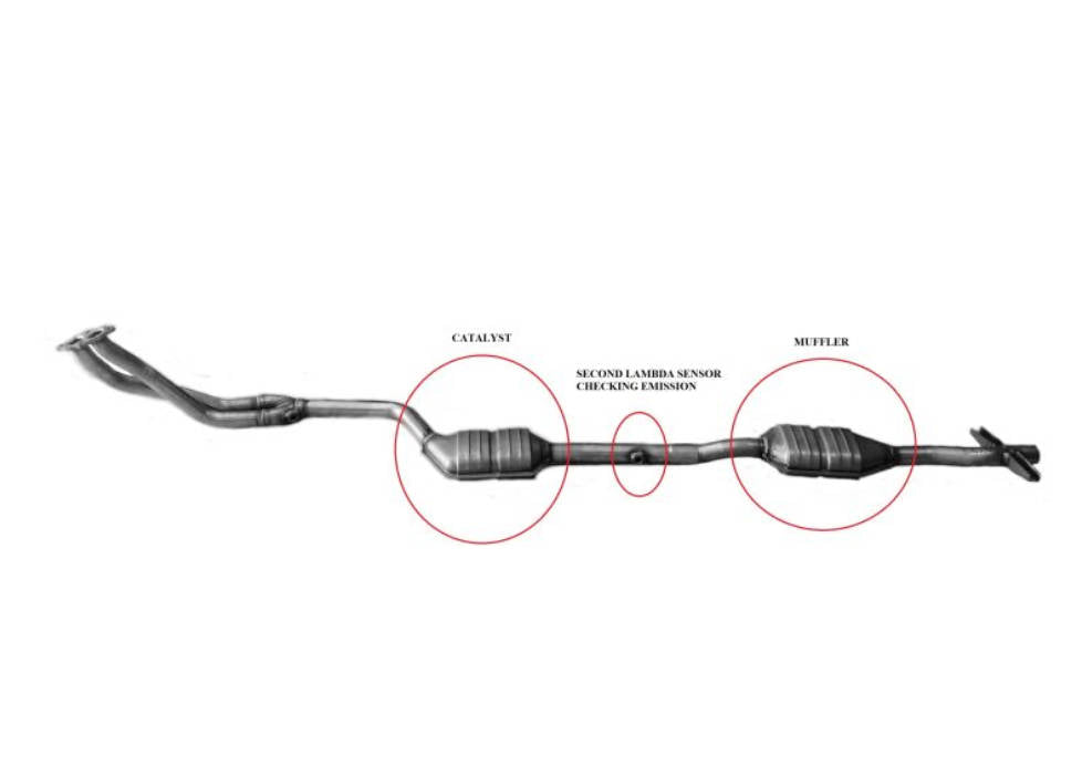 Katalysator Kat Hosenrohr Mittelschalldämpfer Mitteltopf 3er BMW E46 316 318