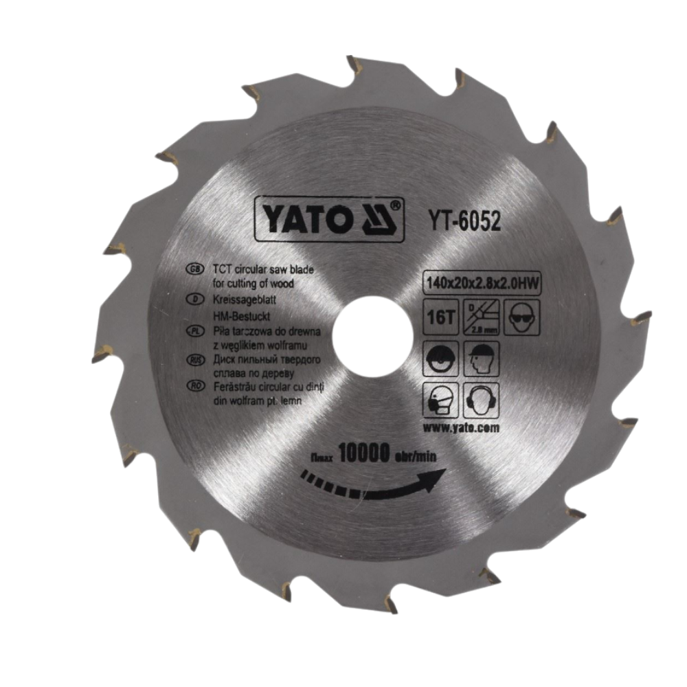 Kreissägeblatt Holzsäge 140x20x2,8x2mm 16T TCT Sägeblatt Scheibe 10000min1