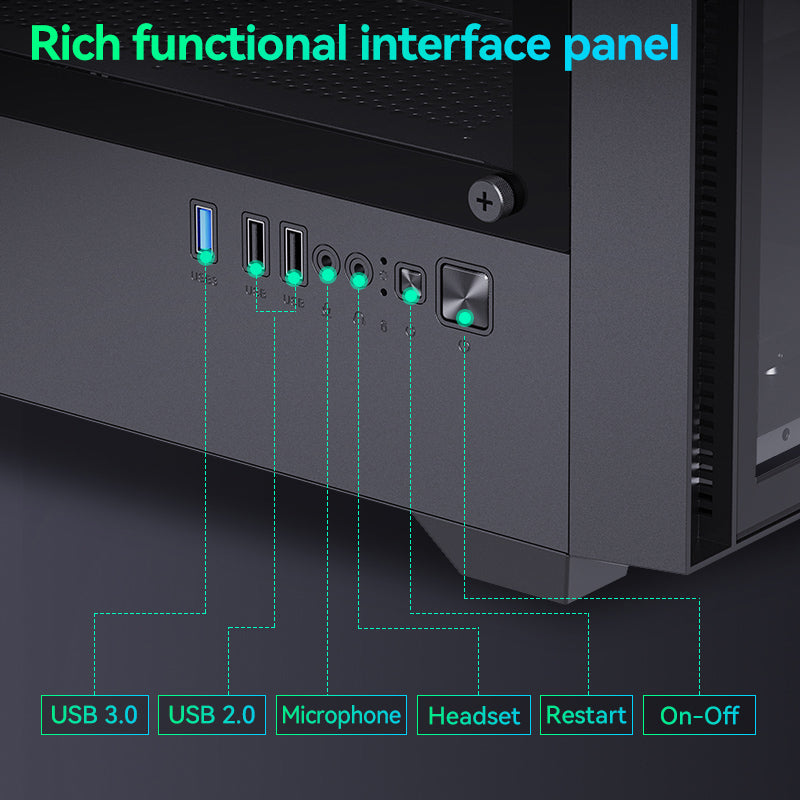 PC Gehäuse Computer Case Gaming M-ATX Mini-ITX weiss Midi Tower SNOWMAN