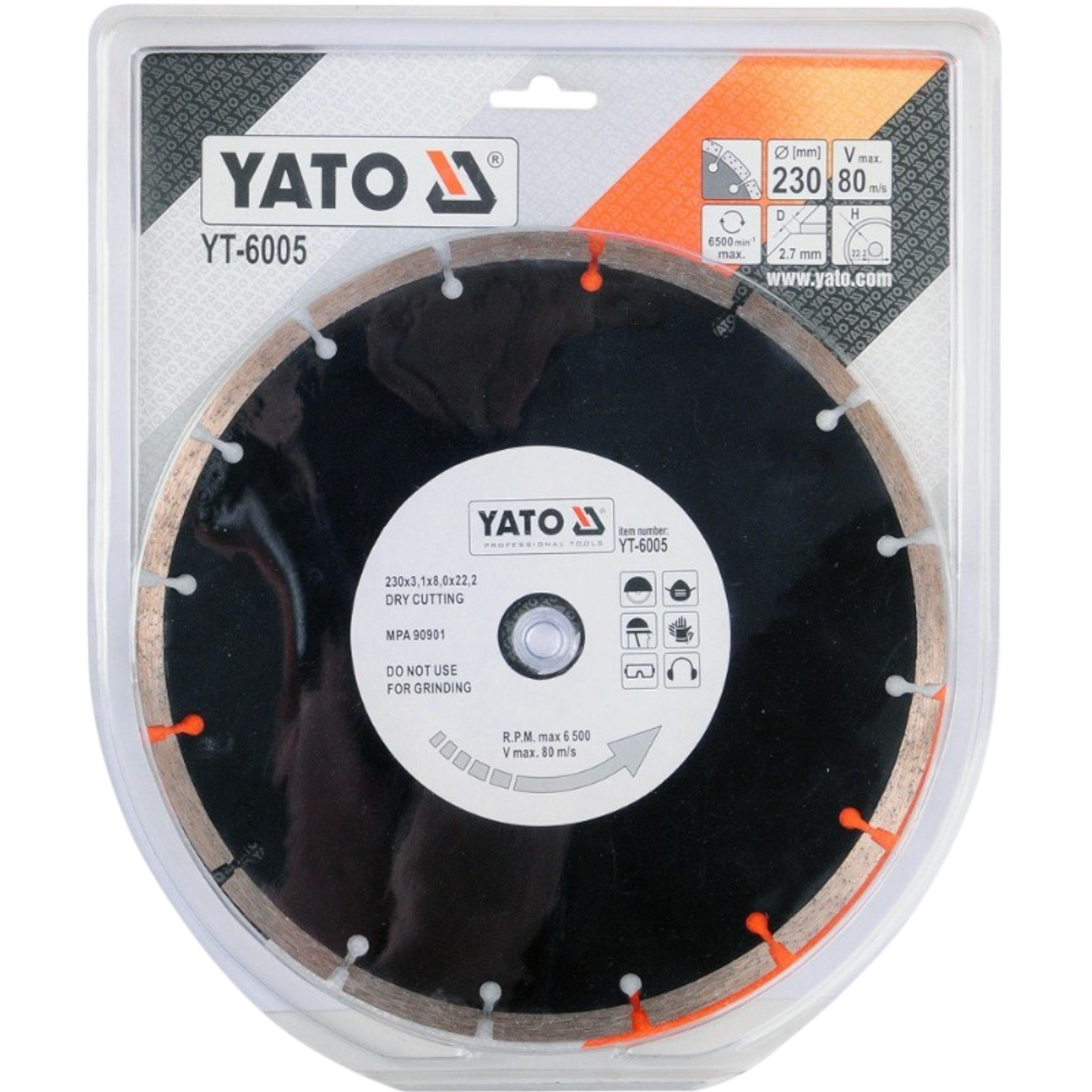 Diamant-Trennscheibe 230 x 22,2 Fliesen Beton Mauerwerk Stein für Trennschleifer