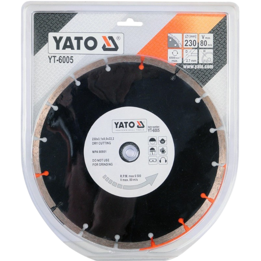 Diamant-Trennscheibe 230 x 22,2 Fliesen Beton Mauerwerk Stein für Trennschleifer