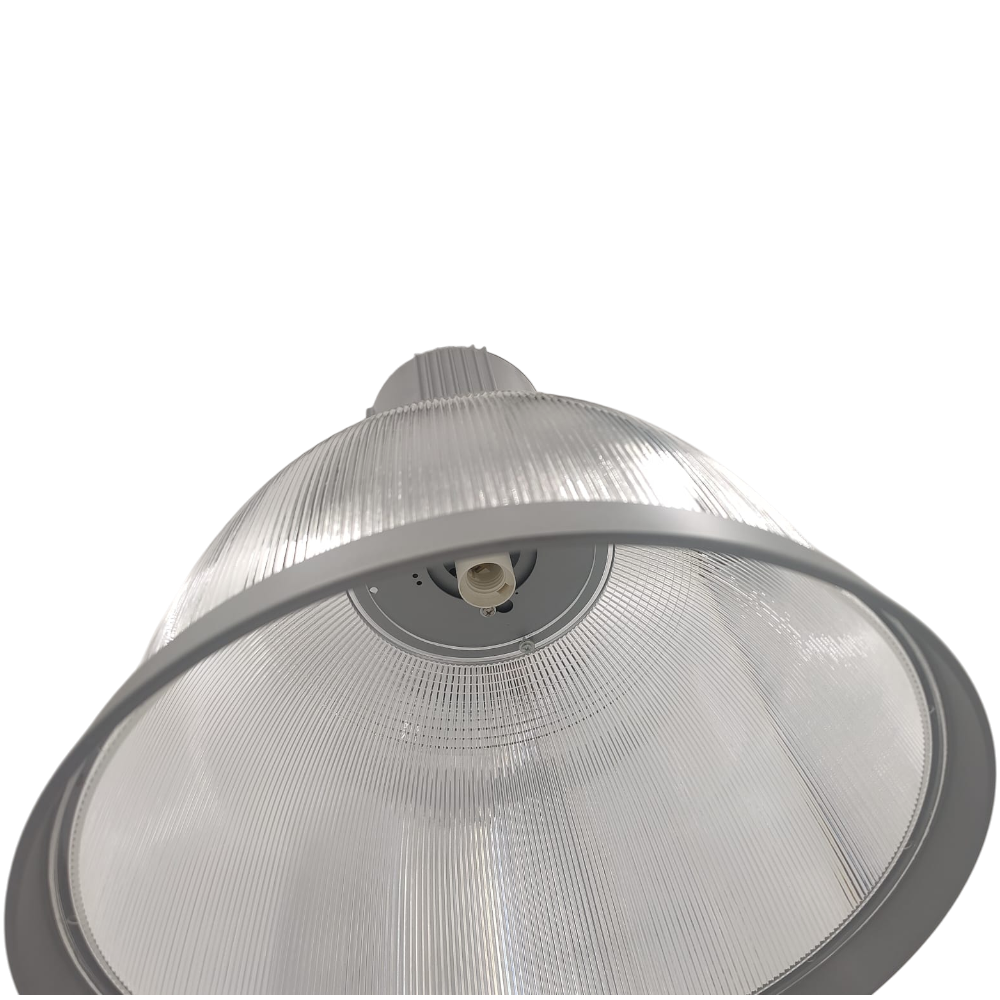 Pendelleuchte Ø 42cm Acrylglas-Schirm Silber Hängelampe Tresen Bar Industrie