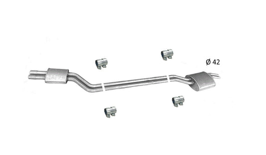 Mitteltopf Auspuff Mittelschalldämpfer Mercedes Stufenheck W123 280 E