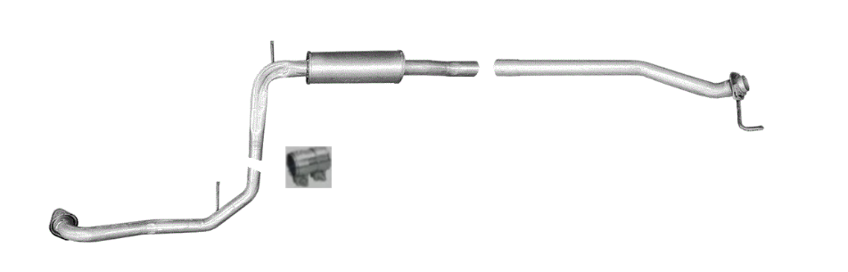 Mittelschalldämpfer Mitteltopf Auspuff für Honda Civic IX 1.8 VTEC 2012-2016