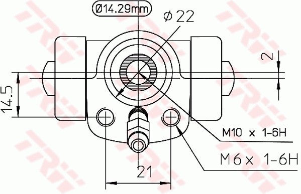 TRW Radbremszylinder HA für Scirocco Santana Polo 86c Passat 32 Golf Jetta Derby