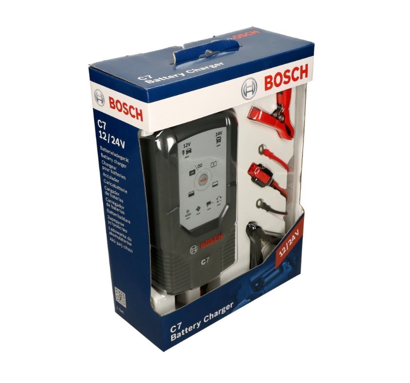 Bosch C7 Electronic charger 12V / 24V Battery charger KFZ Boot 14-230AH