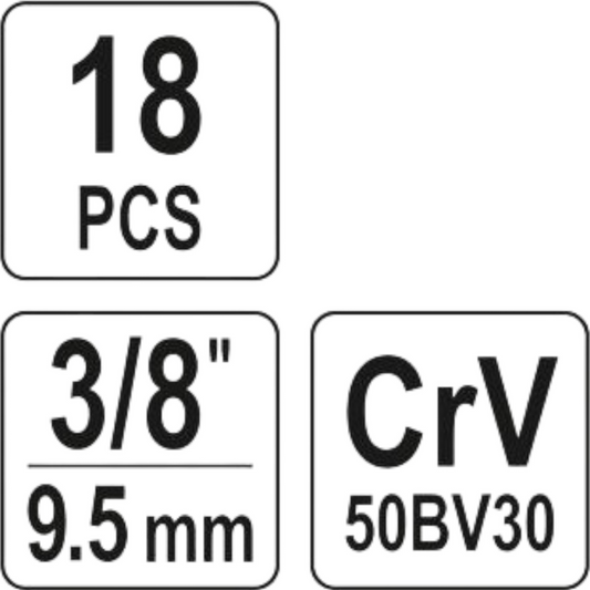 Ablassschrauben Set Öldienstschlüssel Satz 18tlg PKW Ölablasschrauben 3/8" Nüsse