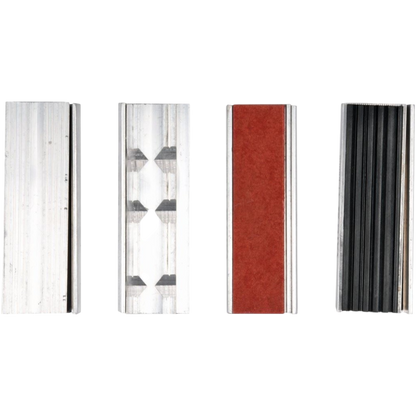 Schutzbacken Set 8tlg Schraubstock 100mm Alu magnetisch Gummi Kunststoff Kerben