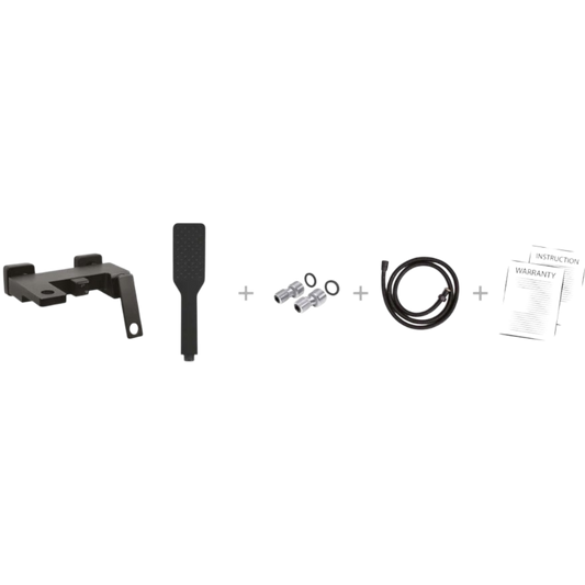 Fala Badewannenarmatur Schwarz Matt Duschset Wasserhahn Brause Mischbatterie