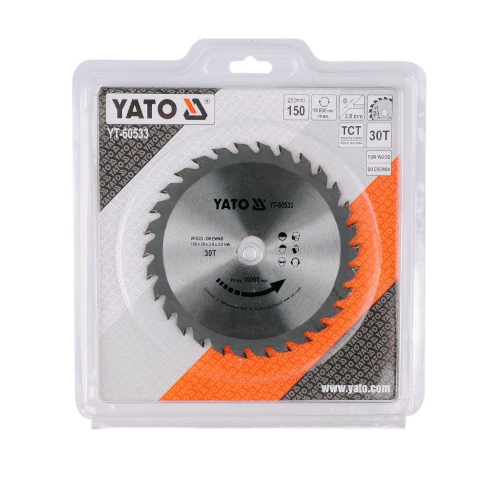 Kreissägeblatt Holzsäge 150x20x2,8x2mm 30T TCT Sägeblatt Scheibe 10000mi