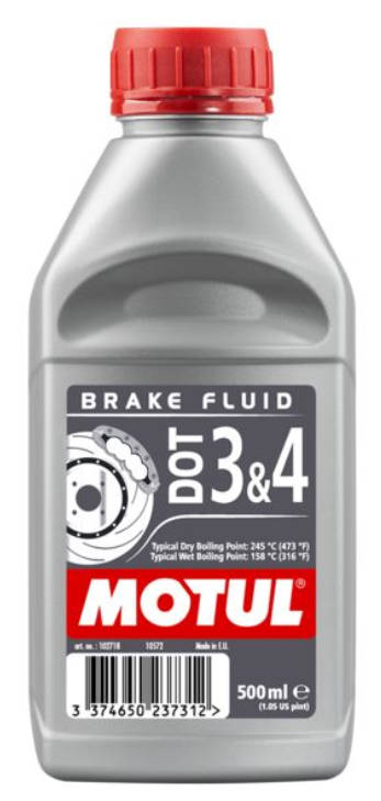 Motul brake fluid Dot 3 & 4 500ml for Audi VW Fiat Opel Seat Ford BMW Honda
