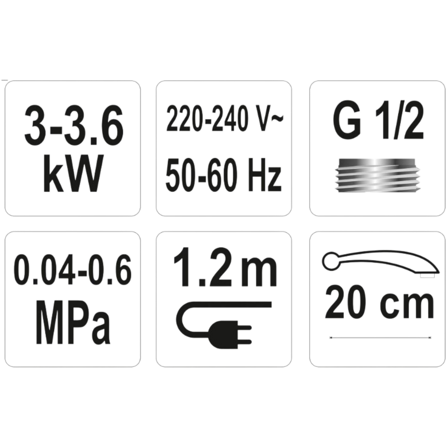 Wandamatur Durchlauferhitzer Wasserhahn Warmwasser elektrisch Heizung Küche Bad