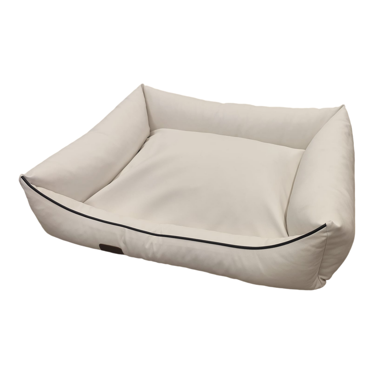 Hundebett Hundekorb Hundekissen Hundesofa Liegeplatz Kunstleder Gr. XL  Weiß