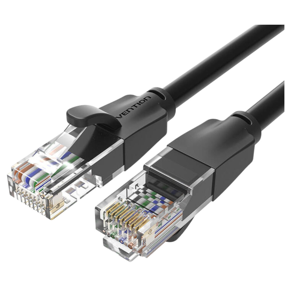 Netzwerkkabel LAN Kabel UTP Vention 1000Mbps 8m Ethernet Kabel CAT6 schwarz