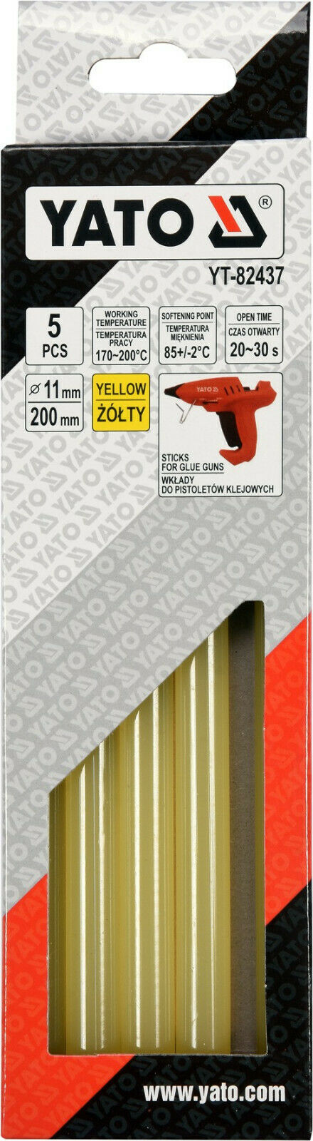 Yato yt-82437 hot adhesive sticks yellow 5Tlg hot glue gun hot glue adhesive sticks