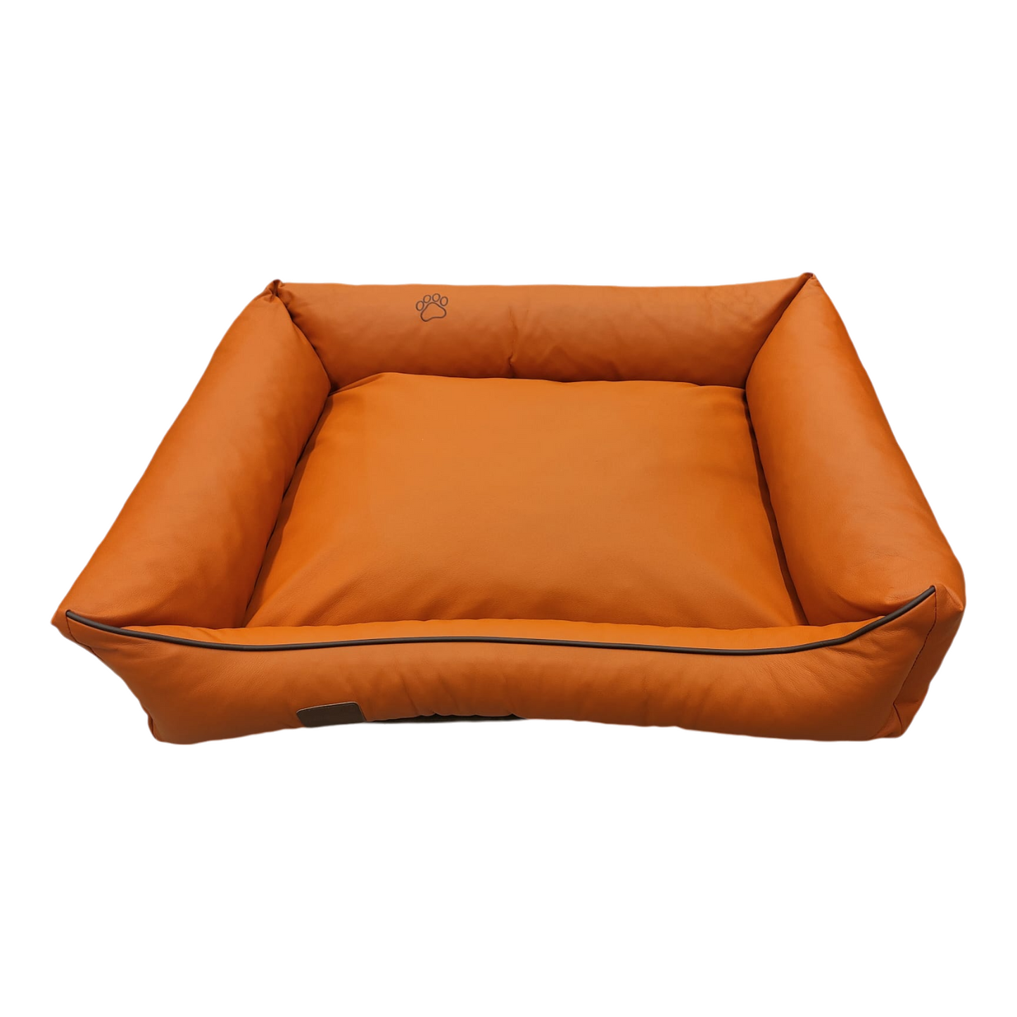 Hundebett Hundekorb Hundekissen Hundesofa Liegeplatz Kunstleder Gr. XL Orange