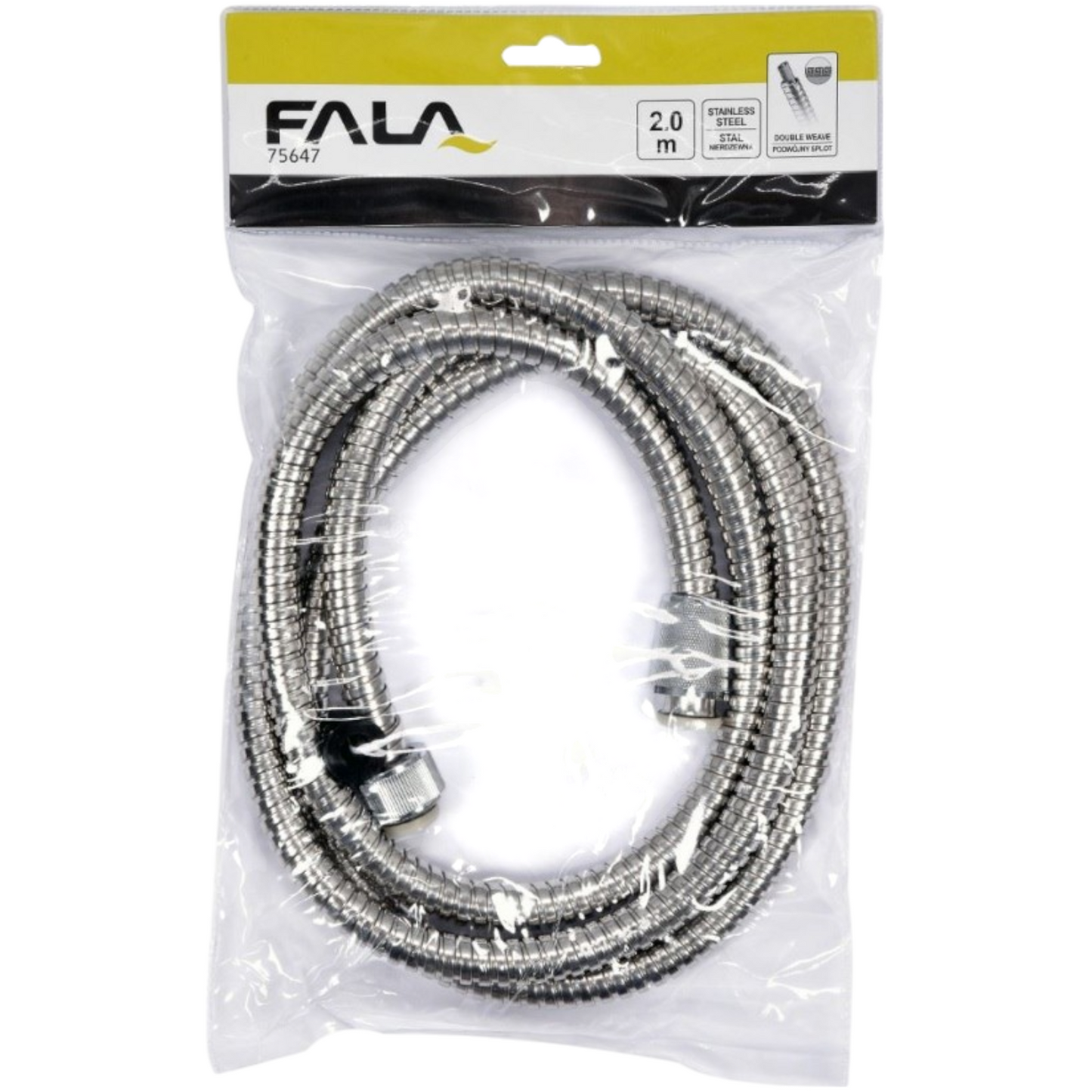 Duschschlauch Brauseschlauch 200cm Edelstahl 2,00m Chrom Standartanschluss 1/2"