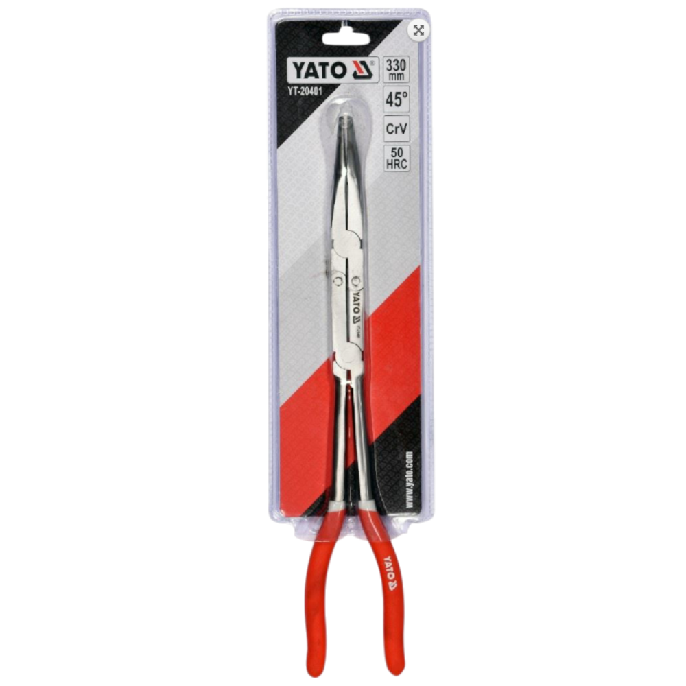 Spitzzange gebogen Verlängerungszange extra Lang 45° 330mm Flachrundzange Zange