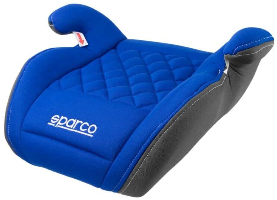 SPARCO F100K KINDERSITZ 4-12 Jahre SITZERHÖHUNG 15-36kg BLAU gesteppt ECE R44/04