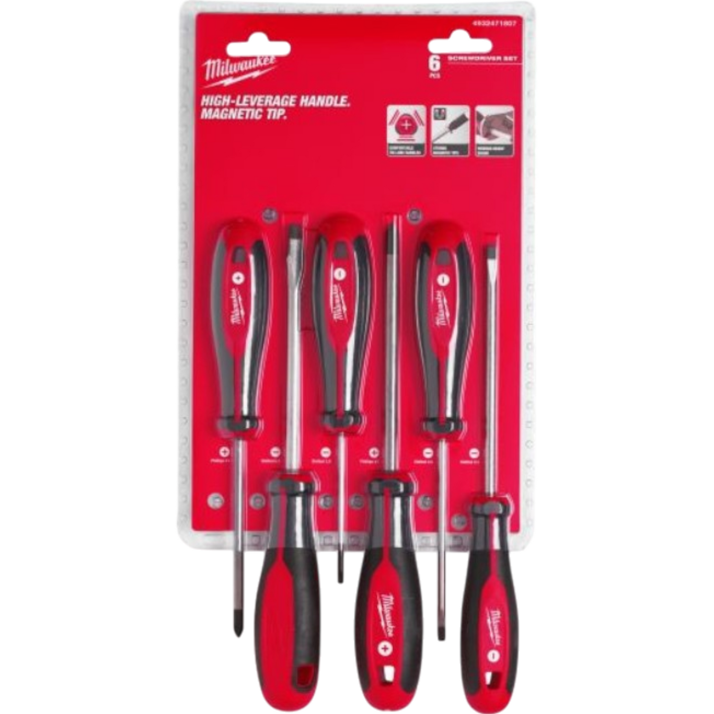 Milwaukee Schraubendreher Set 6tlg TRI-Lobe Schlitz Kreuz PH 1 2 SL 3 4 5.5 6.5