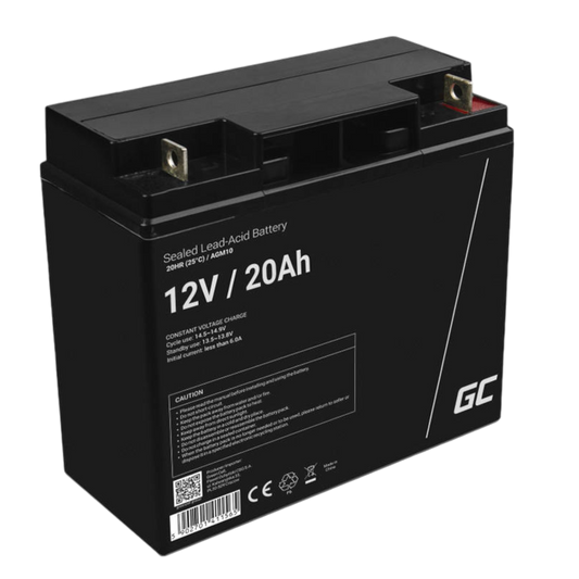 Nachladbare Batterie AGM VRLA für Motor, Rasenmäher, Boot 12V 20Ah Green Cell