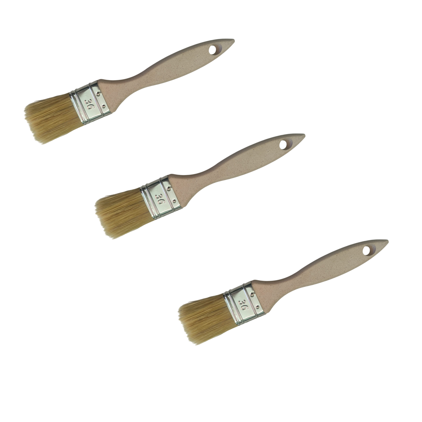 3x Flachpinsel 36mm Lackierpinsel Englischer Maler Pinsel Natur-/Kunsthaar