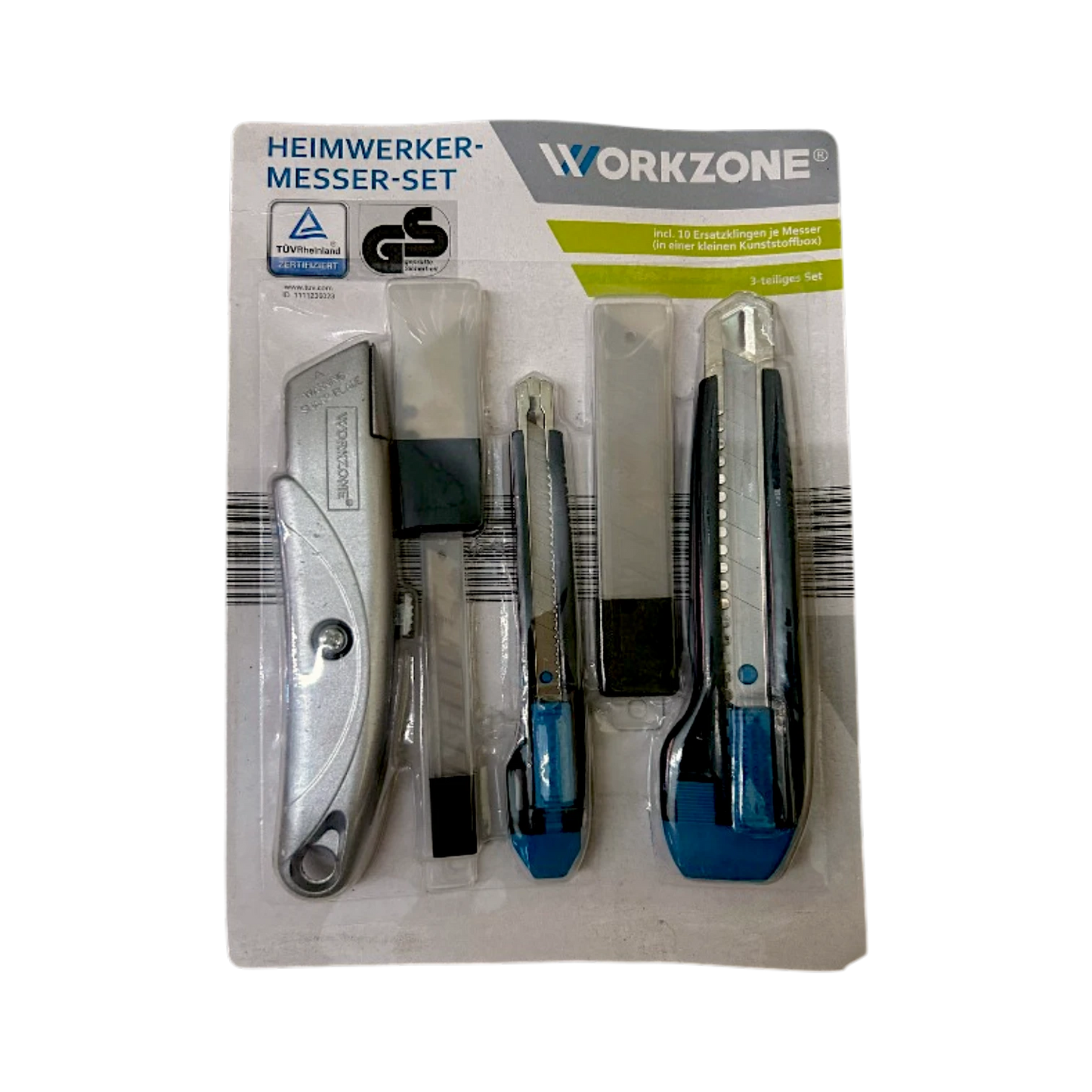 Workzone Cuttermesser Teppichmesser Basteln Werkzeug Set 3tlg inkl Ersatzkligen