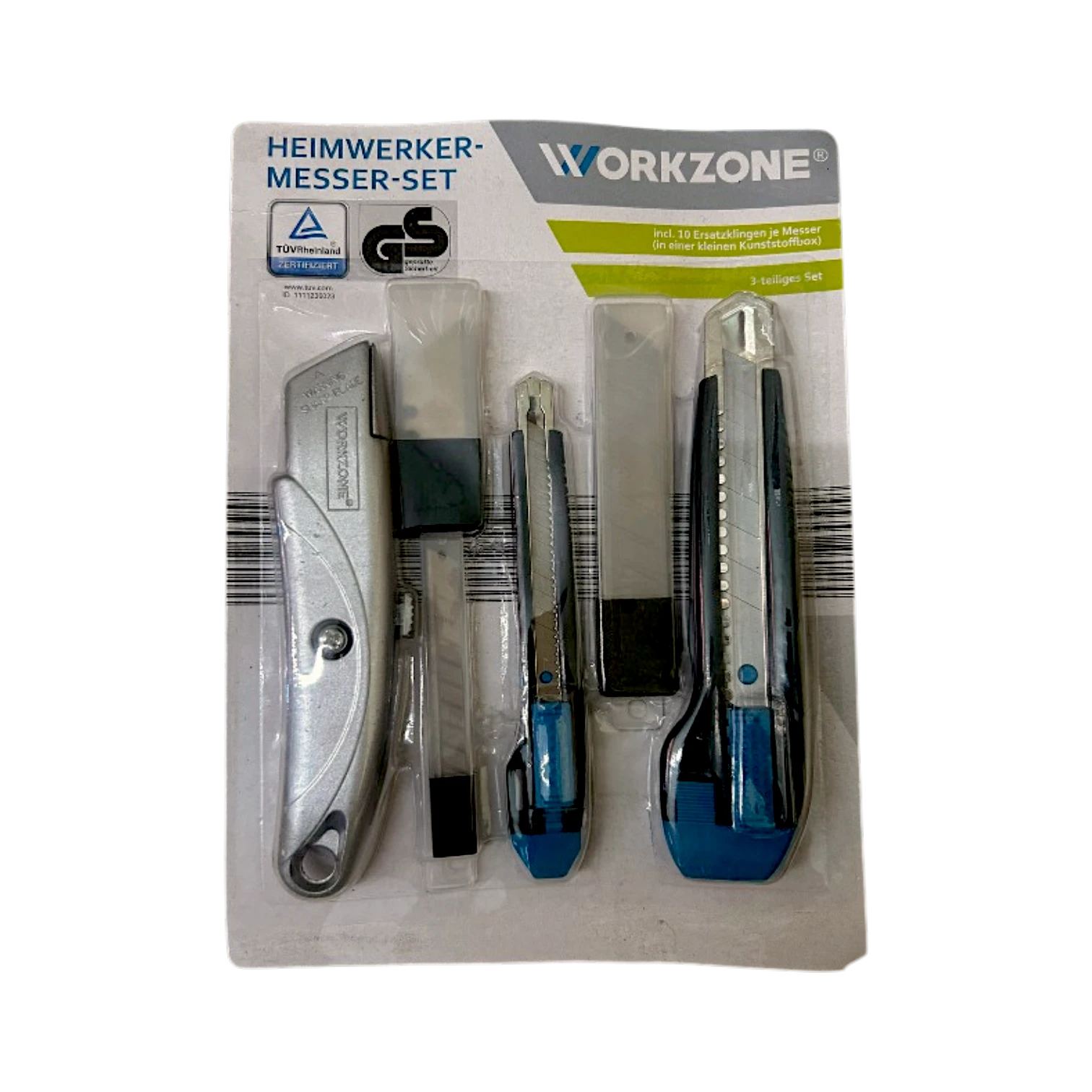 Workzone Cuttermesser Teppichmesser Basteln Werkzeug Set 3tlg inkl Ersatzkligen