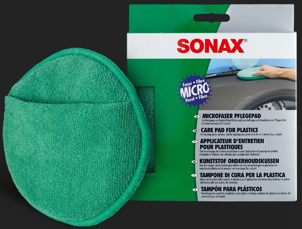Sonax Kfz Microfaser Pflegepad für Kunststoffoberflächen Innenraum CockpitPflege