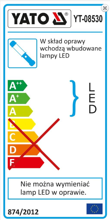 Akku LED Motorraumleuchte Arbeitsleuchte Klemmleuchte Stablampe 350lm YT-08530