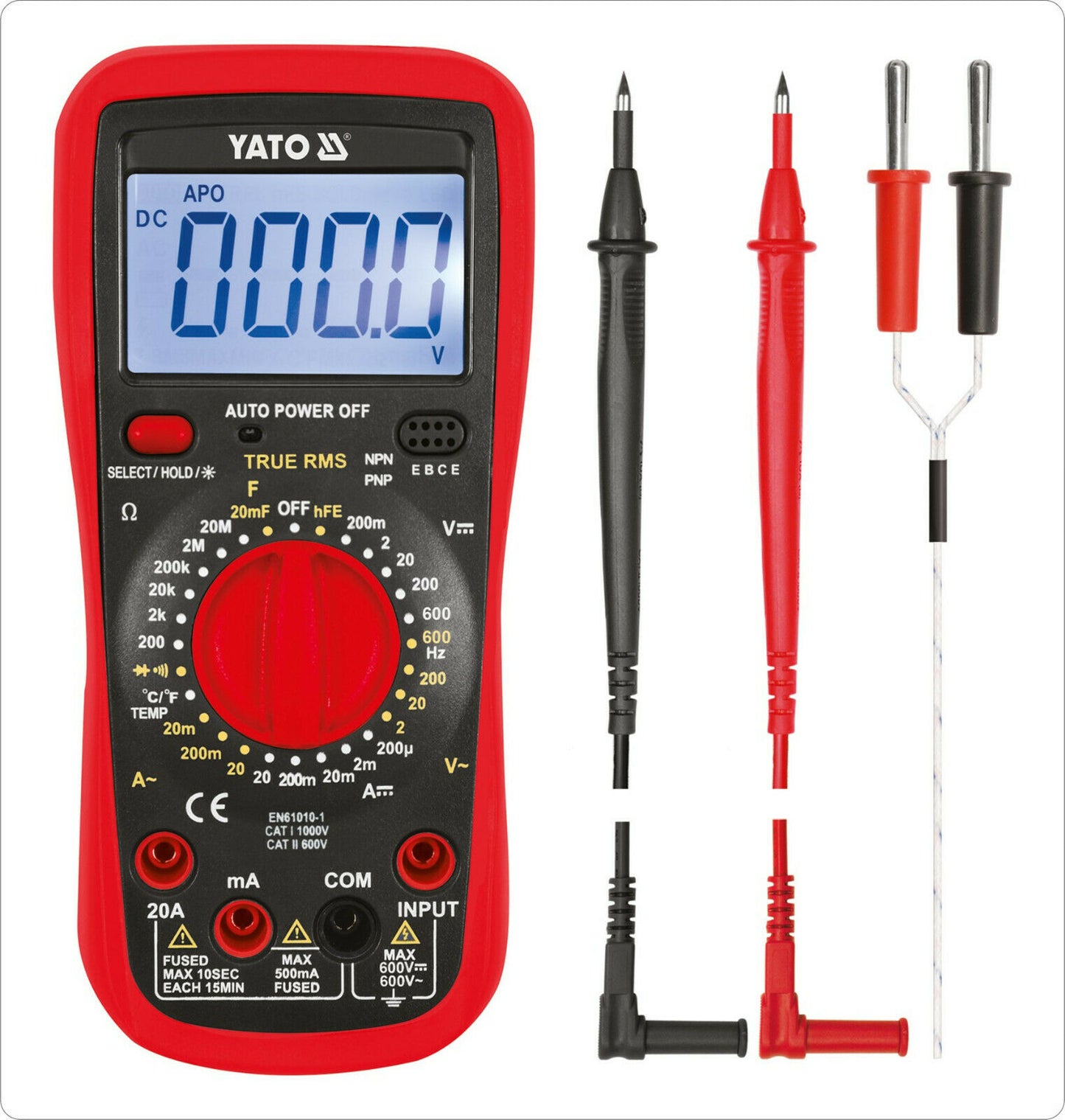 YATO YT-73083 Digitales Messgerät Multimeter Strommesser Spannungsmessgerät