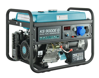 Notstromaggregat Dual LPG Gas Benzin 6,5KW Stromerzeuger Stromgenerator KS9000EG