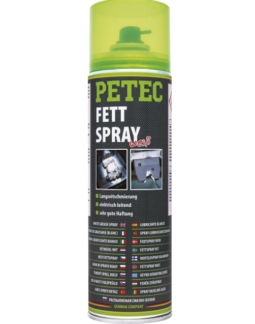 PETEC 70250 Fettspray Schmiermittel Sprühfett Lagerfett Gleitfett weiß 500ml