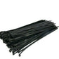 Pack of 100 cable ties black 7.6 x 450mm plastic suspender strap lashing strap max50kg