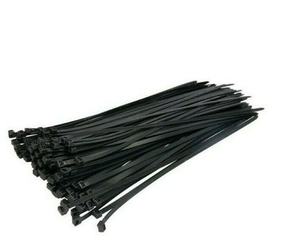 100 Stück Kabelbinder Schwarz 7,6 x 450mm Kunststoff Strapsband Zurrband max50kg