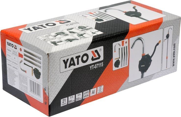 YATO YT-07115 Hand-Kurbelpumpe Ölpumpe Fasspumpe Umfüllpumpe 21l/min