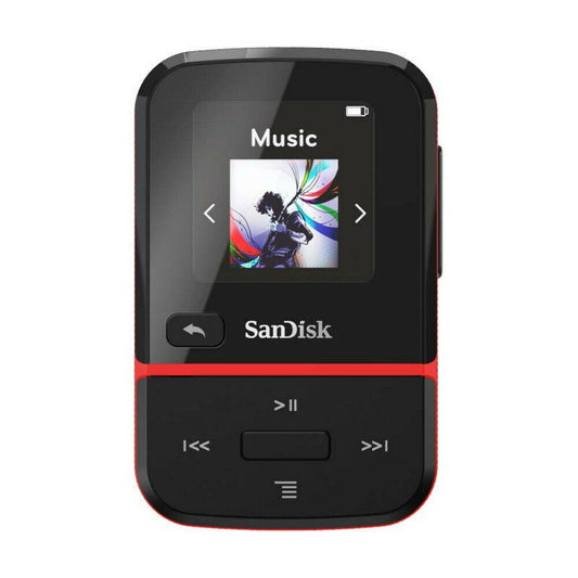 San Disk Clip Sport Go 16GB MP3 Player Digital LCD Bildschirm Miniclip Musik Rot - Flex-Autoteile