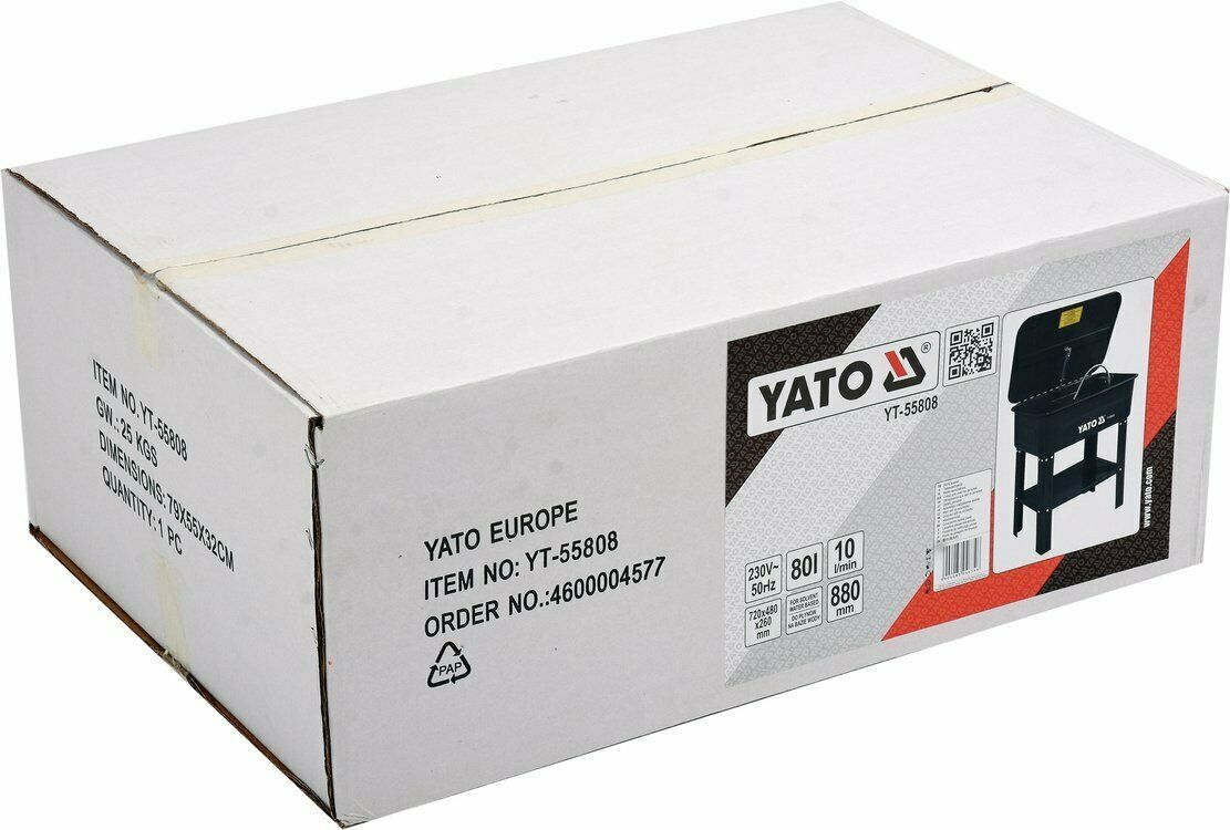 Yato Teilewaschgerät Pumpe Reiniger 80L Werkstatt Waschtisch Teilereiniger 10l/m