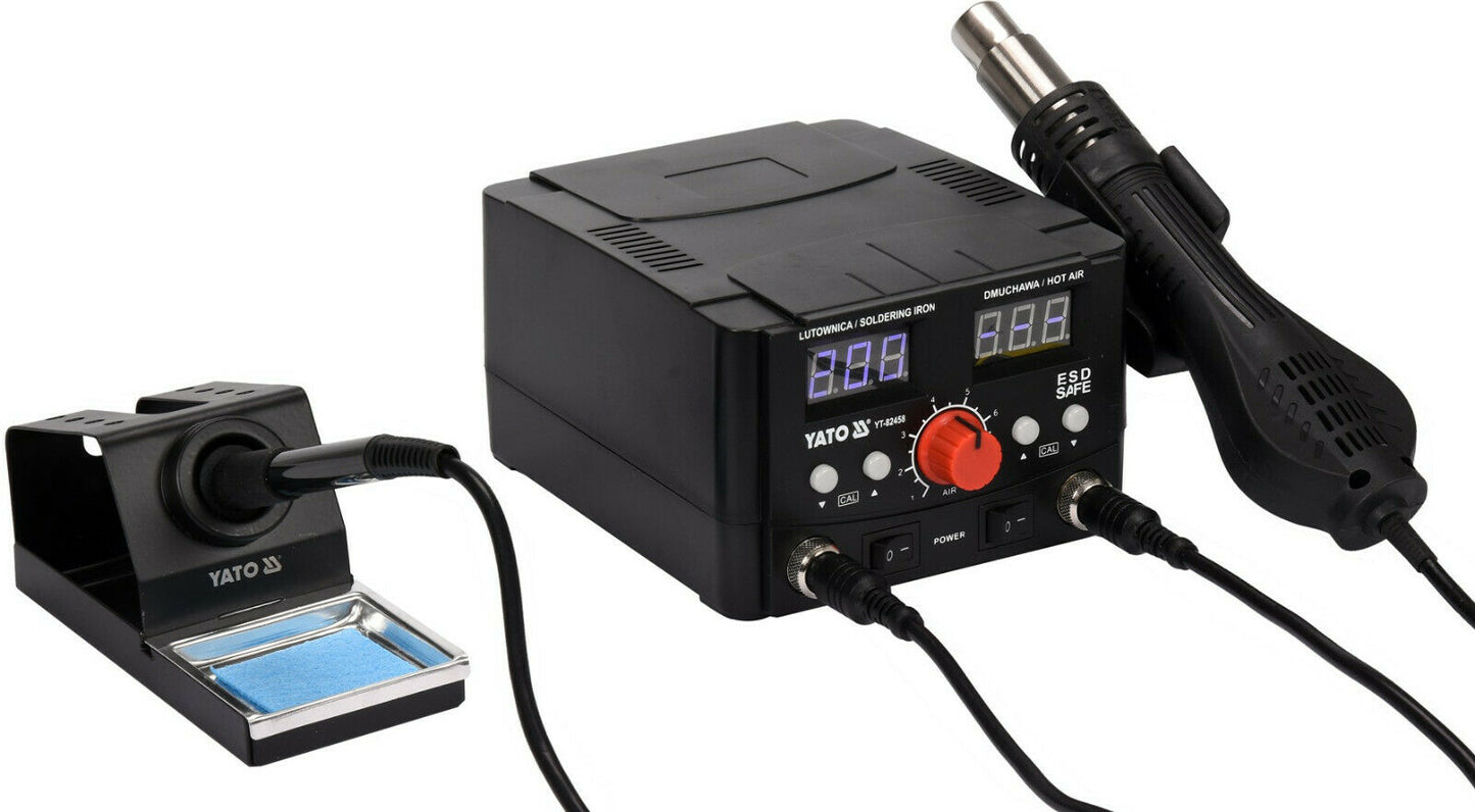 Yato yt-82458 2in1 soldering iron hot air rag station 75W outdoor piston discharge station