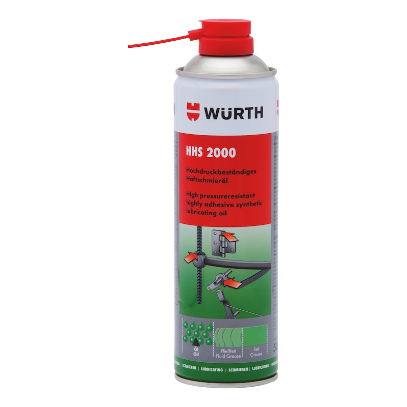 Würth HHS 2000 Mehrzweckfett Hochdruckbeständiges Haftschmieröl Spray 500ml - Flex-Autoteile