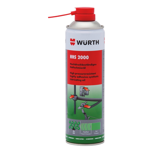 Würth HHS 2000 Mehrzweckfett Hochdruckbeständiges Haftschmieröl Spray 500ml - Flex-Autoteile