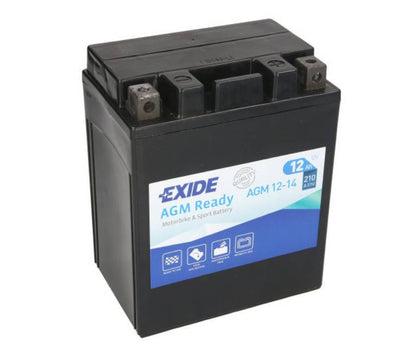 Exide AGM 12-14 Batterie Motorradbatterie 12V 210A 14Ah für MZ/MUZ Ducati BMW